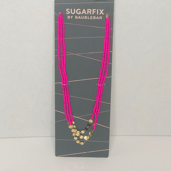 BaubleBar Jewelry - Baublebar Magenta and Gold bead necklace